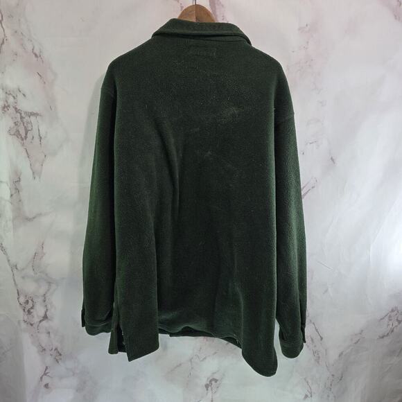 Vintage Shirt Jacket Mens XL Fleece Green 90s Button Shacket Moose Creek - Picture 5 of 11